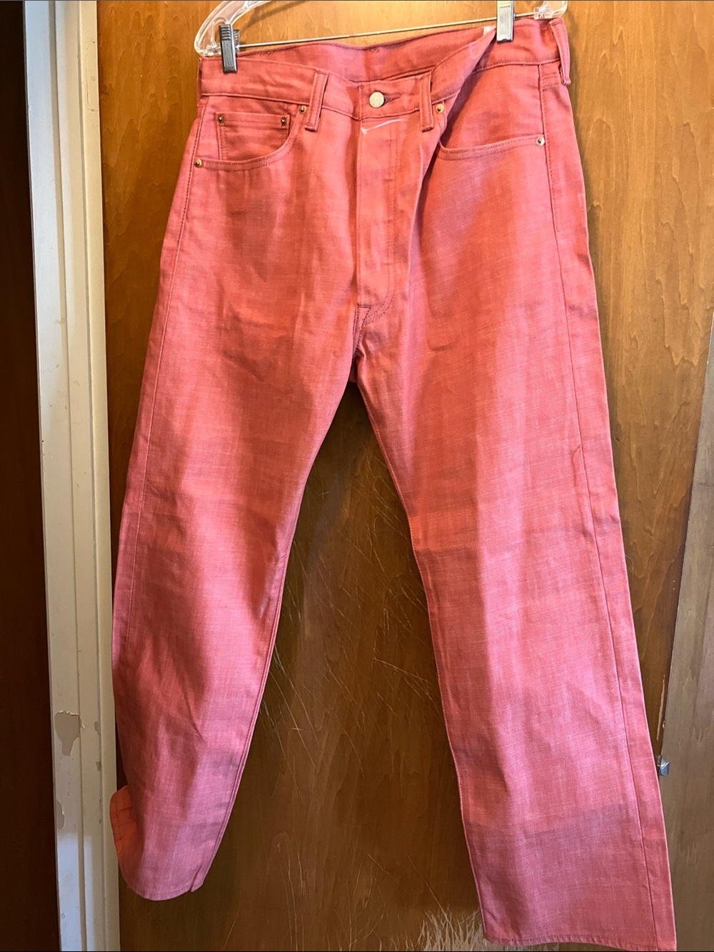 Levi's Men's Coral 501 Straight Jeans Snap Front 34” x 30” New? Oak Cone Denim